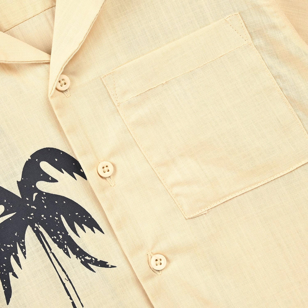Boys Cotton Slub Casual Shirt H/S West Coast-Sand