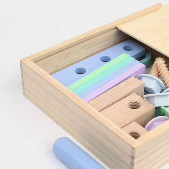Creative Nut Assembly Wooden Toolbox