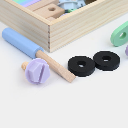 Creative Nut Assembly Wooden Toolbox