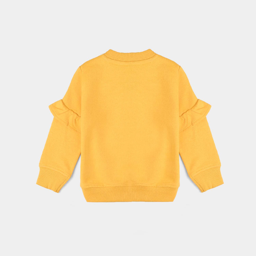 Infant Girls Cotton Terry Sweatshirt-Artsn.Gold