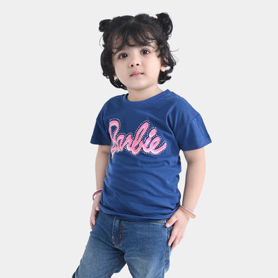 Girls Cotton Jersey T-Shirt H/S-Navy