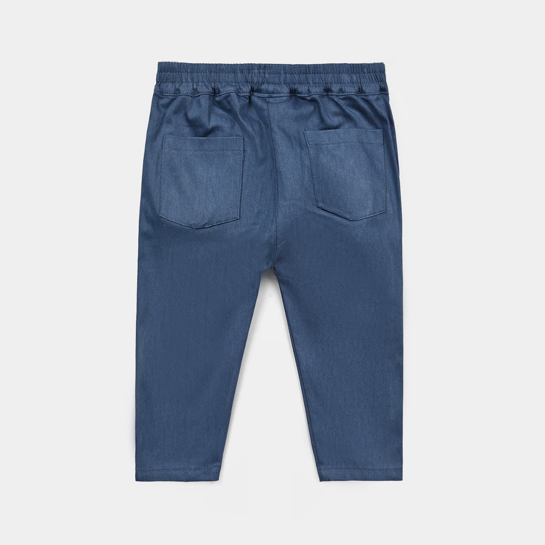 Infant Boys Cotton Interlock 3 - PC 320 - 026- White.Navy