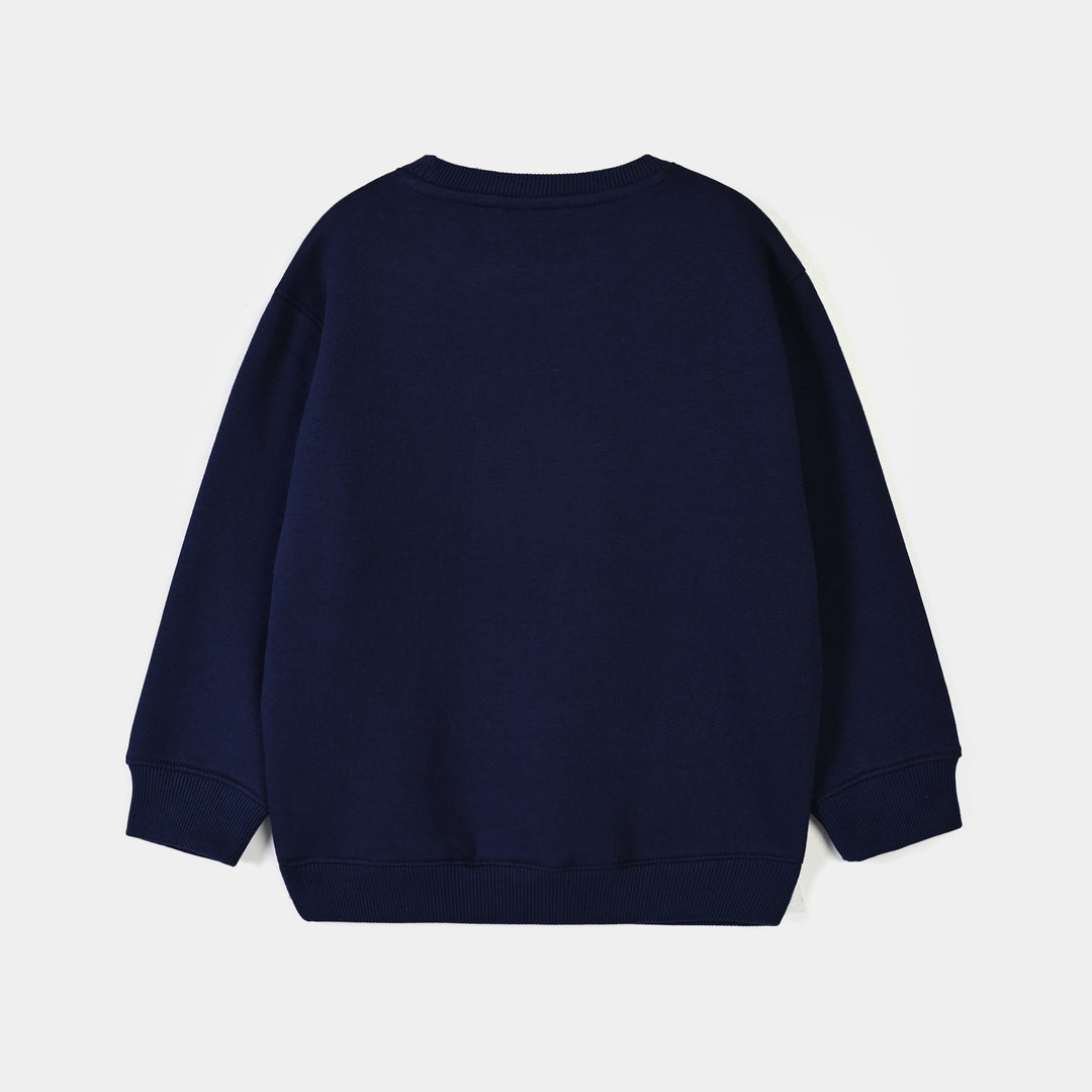 Girls Fleece Sweatshirt Sparkle Mode-NAVY