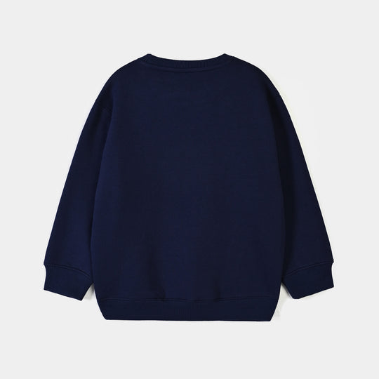 Girls Fleece Sweatshirt Sparkle Mode-NAVY