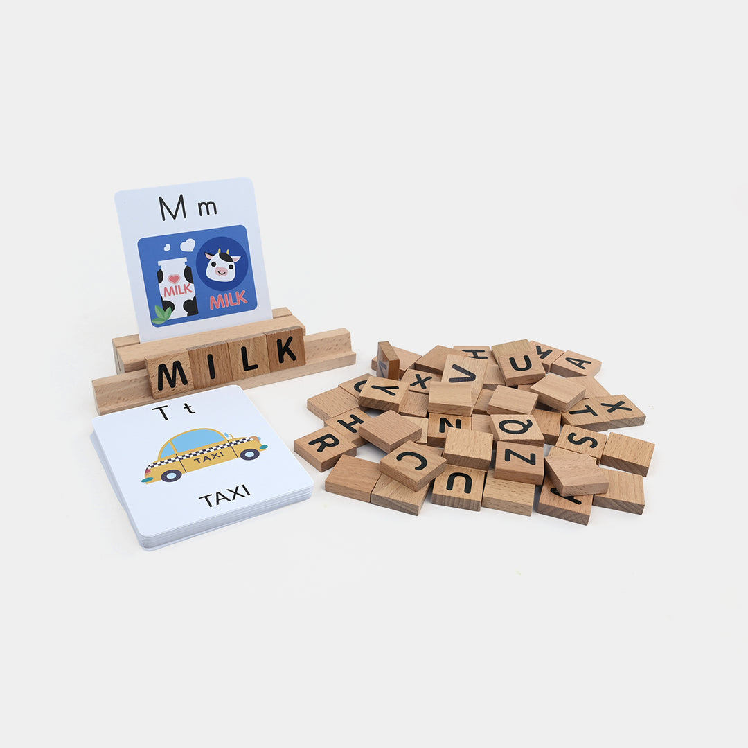 Wooden Spelling Game Set
