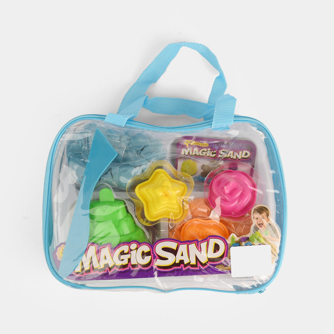Magic Sand Clear Zip Pouch Playset with Molds