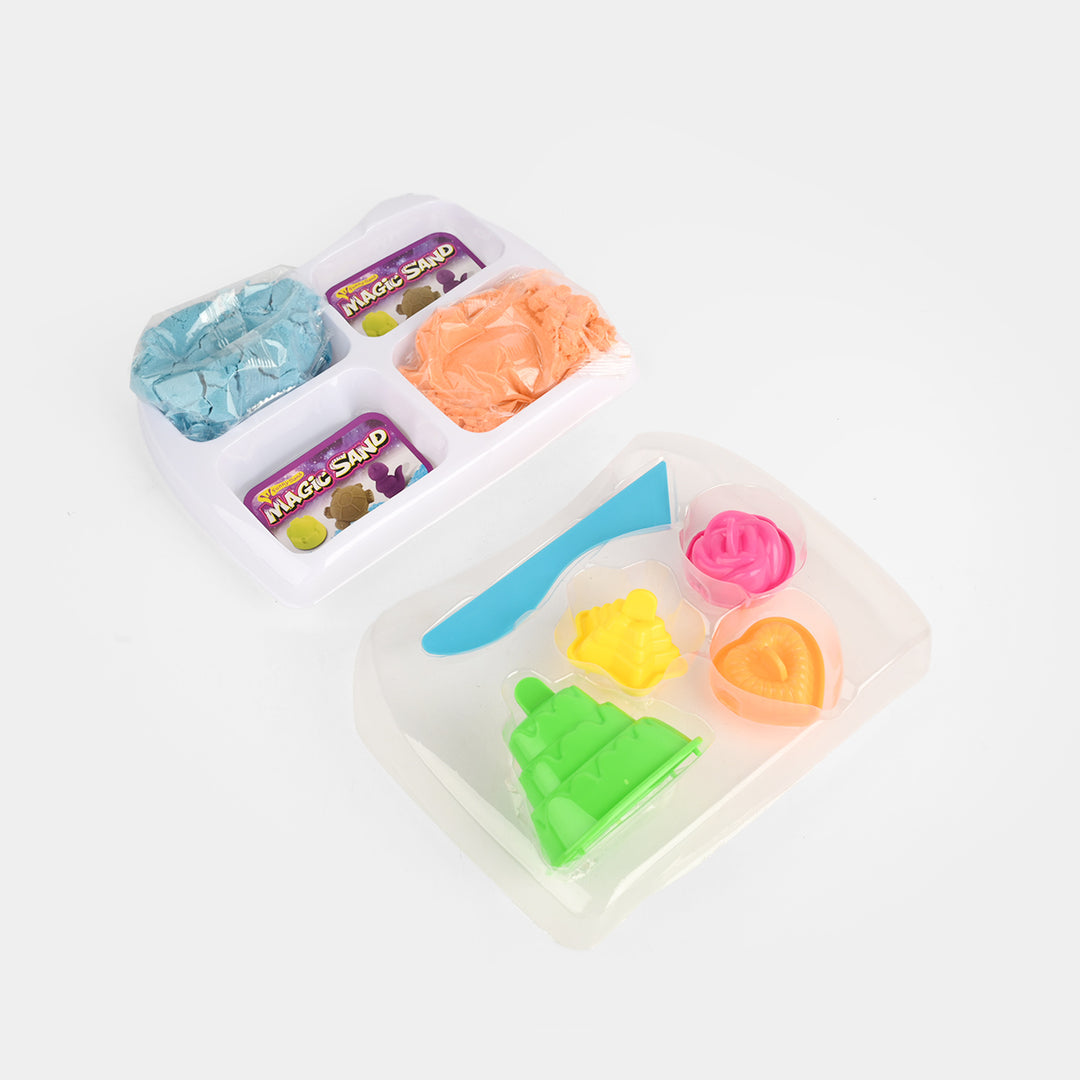 Magic Sand Clear Zip Pouch Playset with Molds