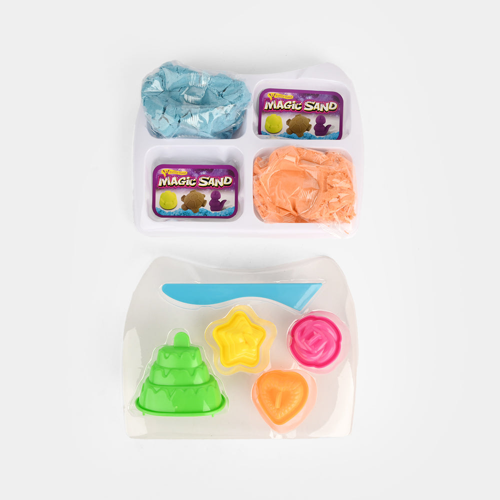 Magic Sand Clear Zip Pouch Playset with Molds