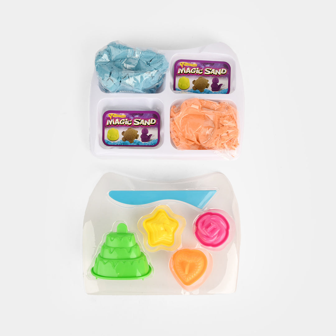 Magic Sand Clear Zip Pouch Playset with Molds