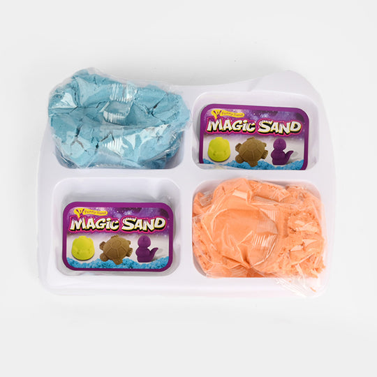 Magic Sand Clear Zip Pouch Playset with Molds