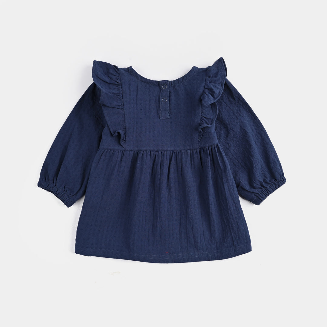 Infant Girls Cotton 2 Pc Suit-Petter Rabbit-NAVY