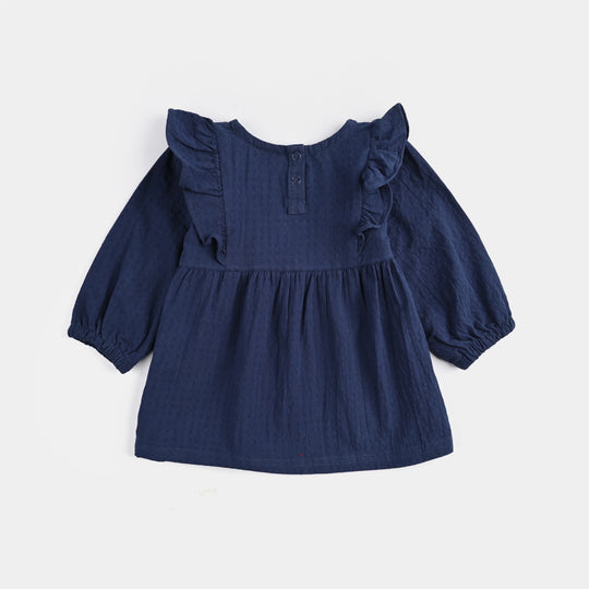 Infant Girls Cotton 2 Pc Suit-Petter Rabbit-NAVY