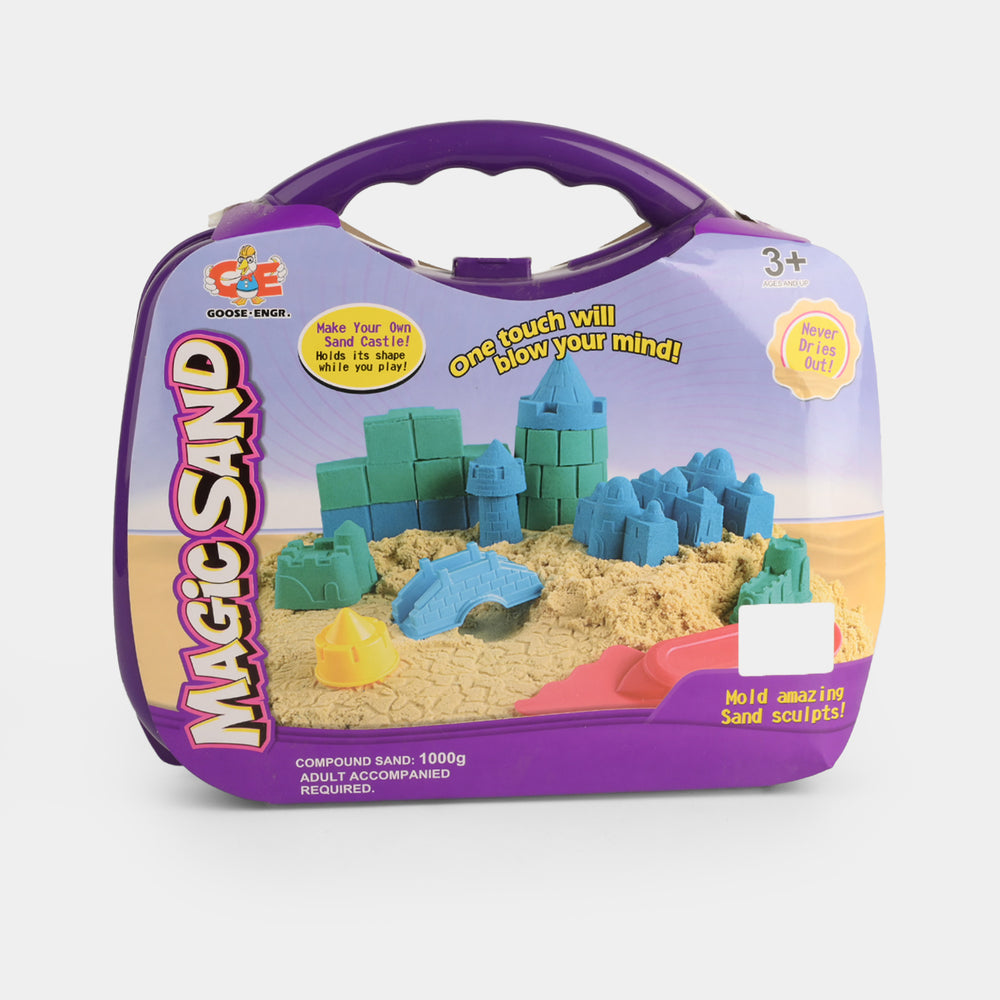 Magic Sand Portable Briefcase Playset with Castle Molds (1000g)