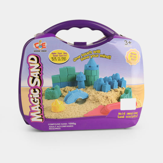 Magic Sand Portable Briefcase Playset with Castle Molds (1000g)