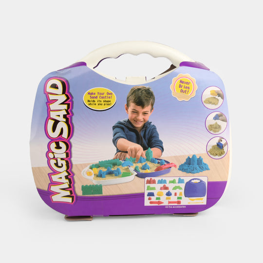 Magic Sand Portable Briefcase Playset with Castle Molds (1000g)