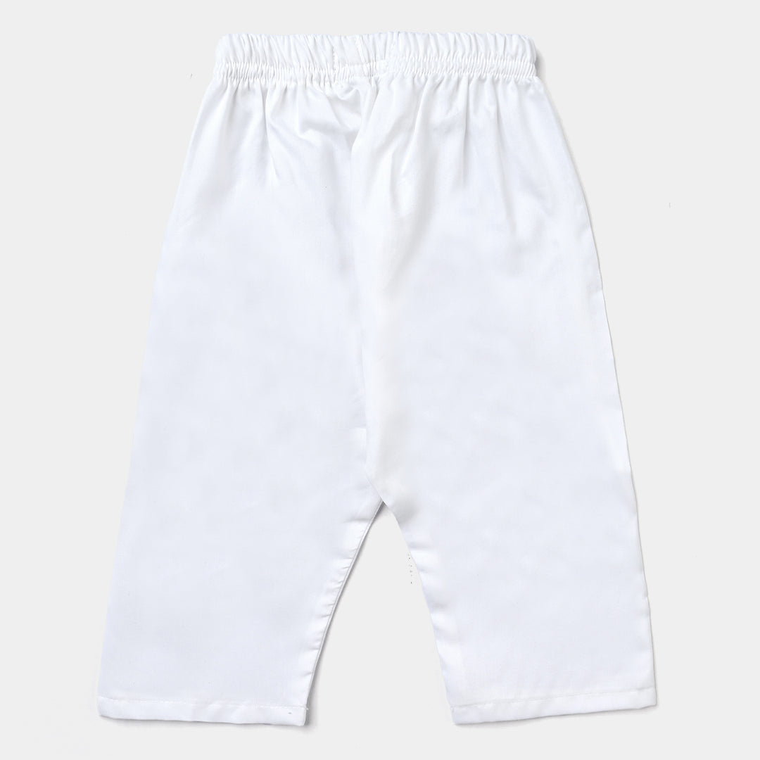 Infant Boys Poly Viscose Eastern Bottom-White