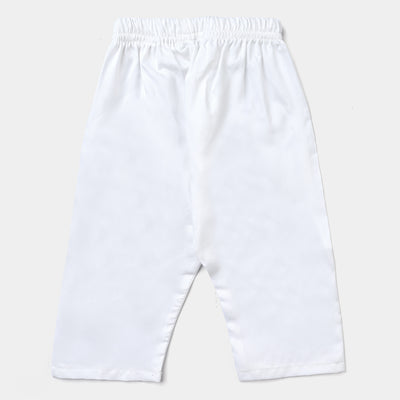 Infant Boys Poly Viscose Eastern Bottom-White