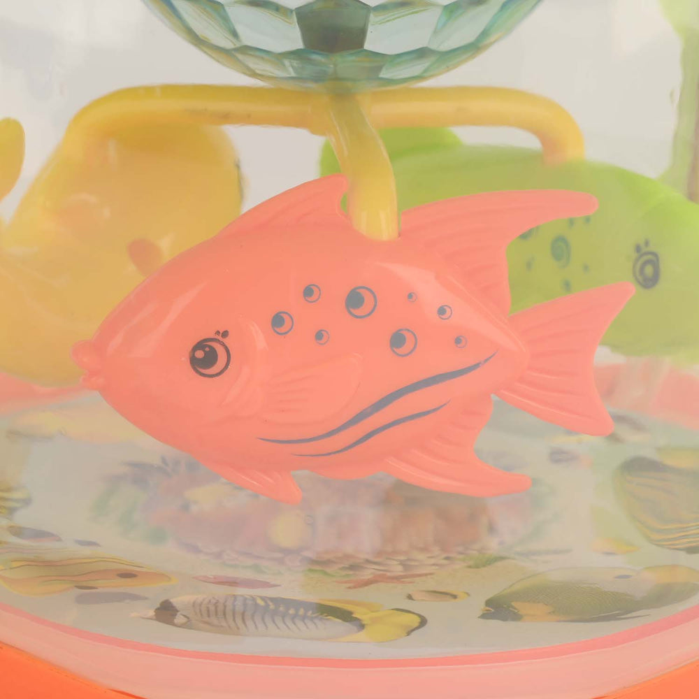Musical Flash Fish Rotating Drum Toy