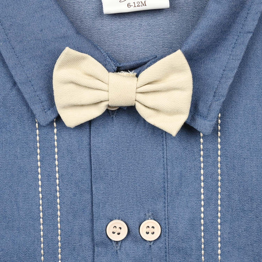 Infant Boys Cotton Interlock Woven Suit 320 - 036- Blue.Beige
