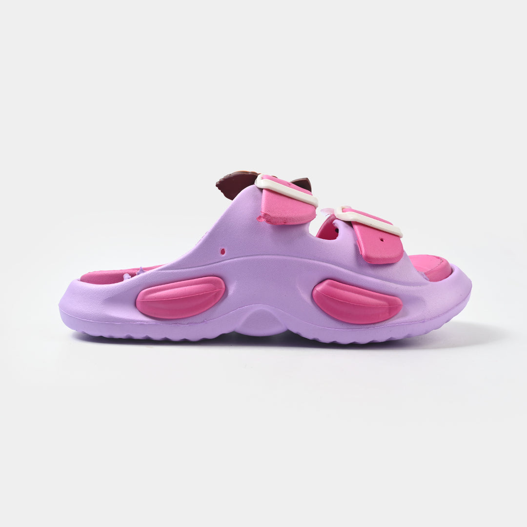 Girls Slipper A11+34-Fuchsia