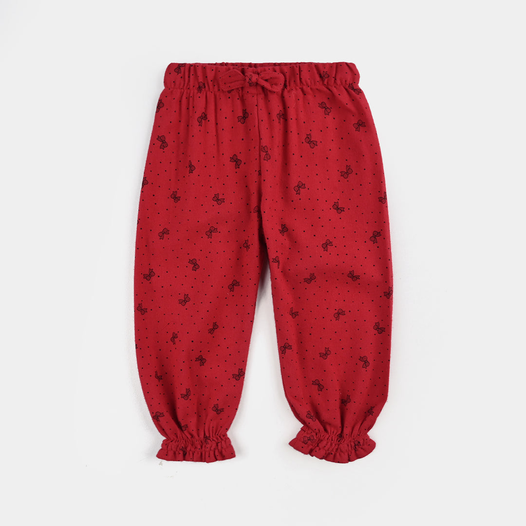 Infant Girls Georgette 2 Pc Suit-Knot Chic-Red