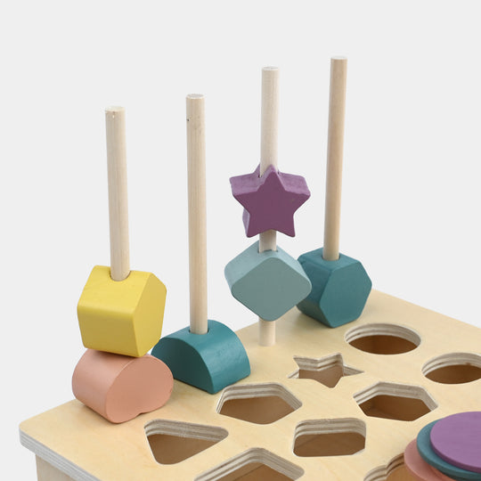 Educational Wooden Toy Drawer Style Shape Matching Box