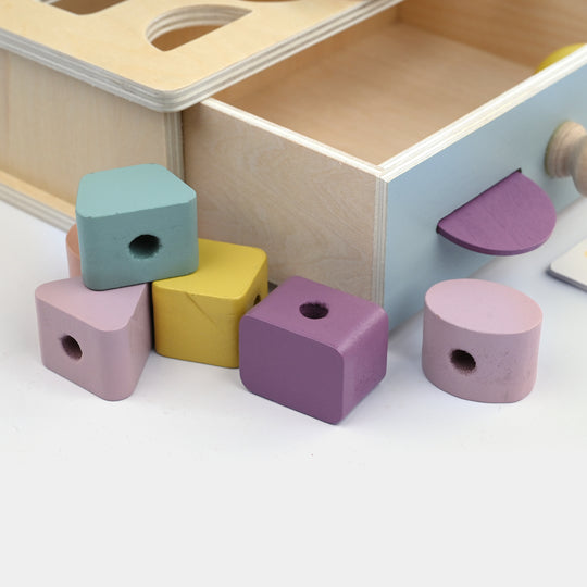 Educational Wooden Toy Drawer Style Shape Matching Box