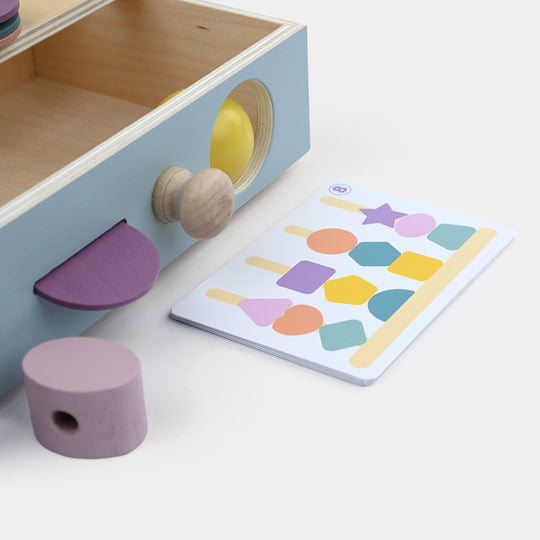 Educational Wooden Toy Drawer Style Shape Matching Box