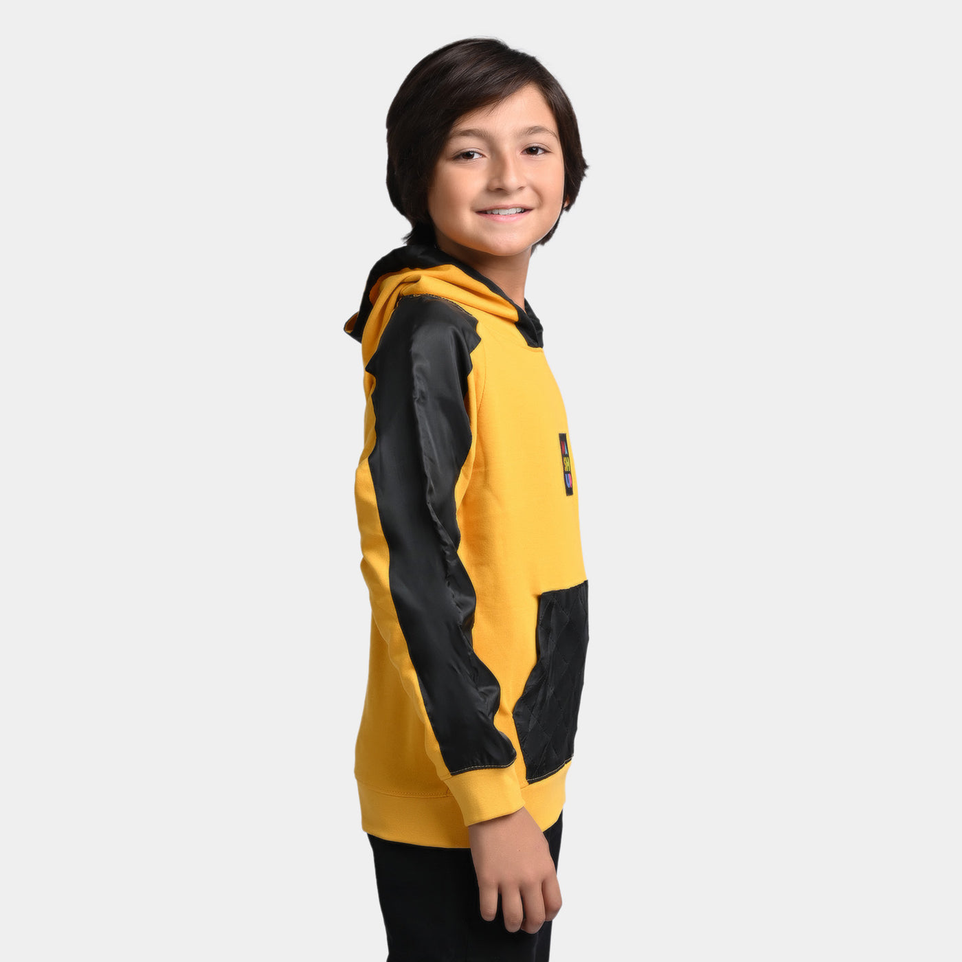 Boys Fleece Sweatshirt Color Mash-R. Yellow