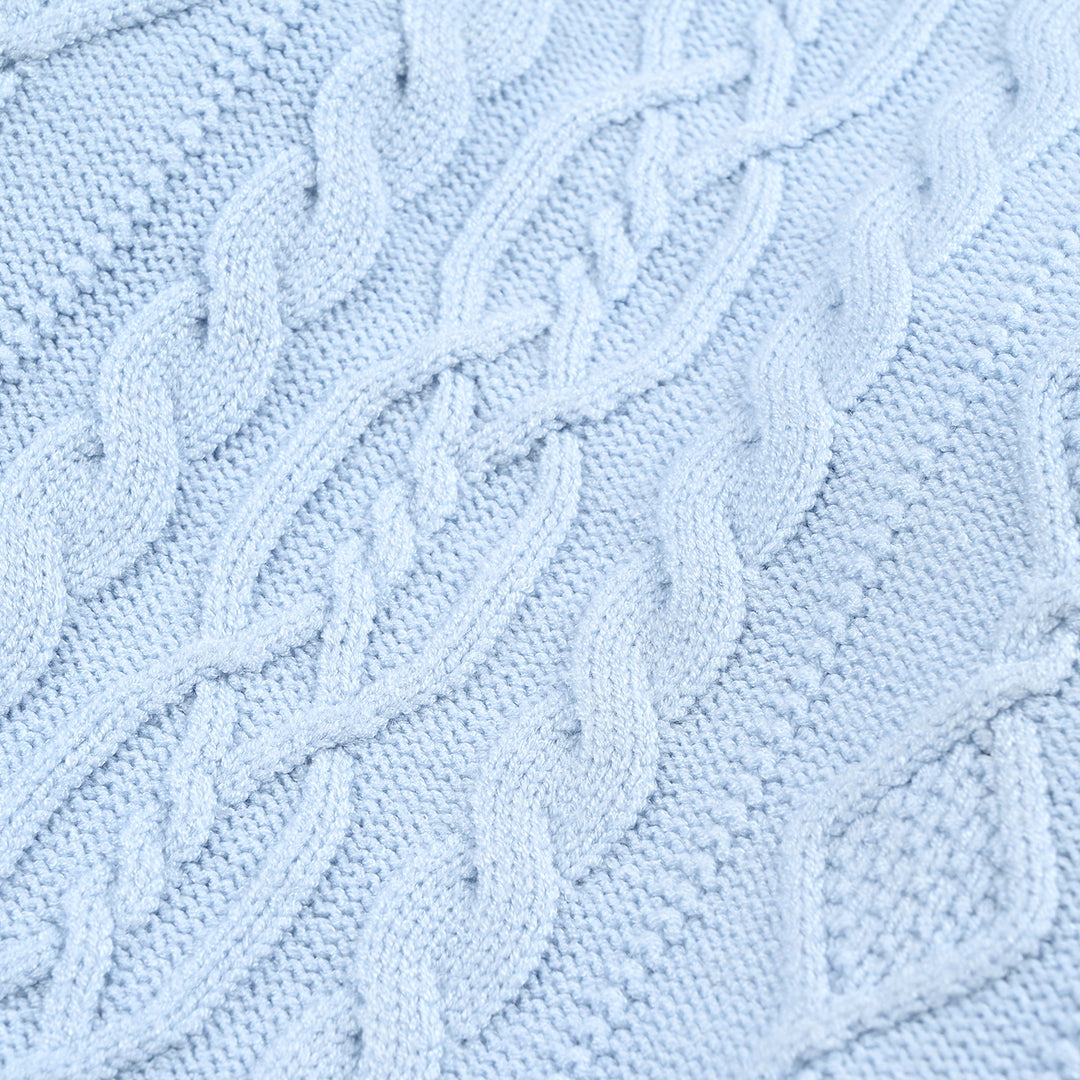 Girls VPN-Acrylic Sweater-Cable-L.Blue