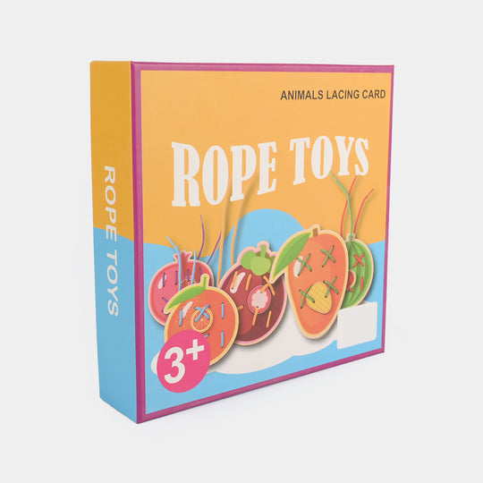 Wooden Fruit Lacing & Threading Board Set