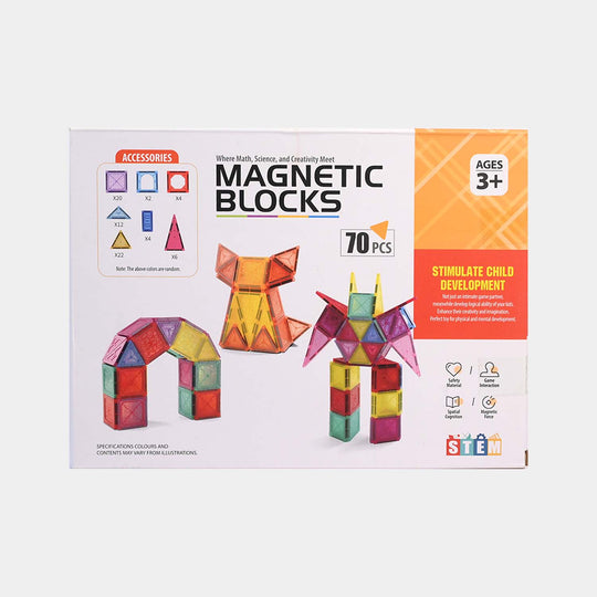 Magnetic Tiles Building Blocks | 70PCs