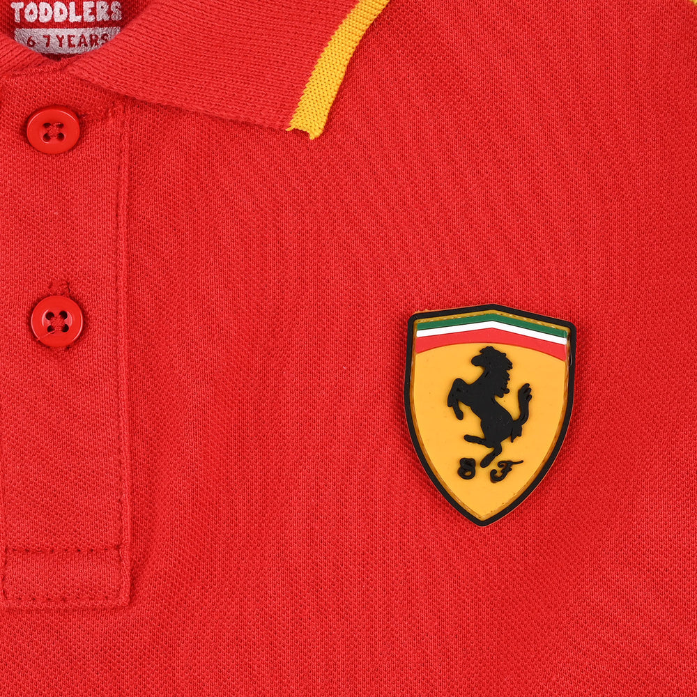 Boys Jumbo Pique Polo-HR.Red
