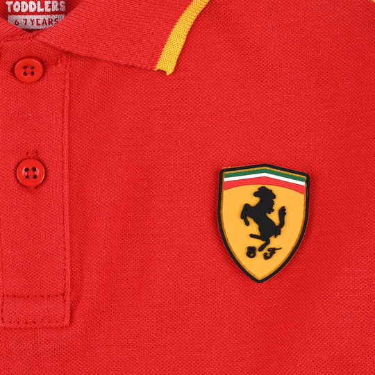 Boys Jumbo Pique Polo-HR.Red
