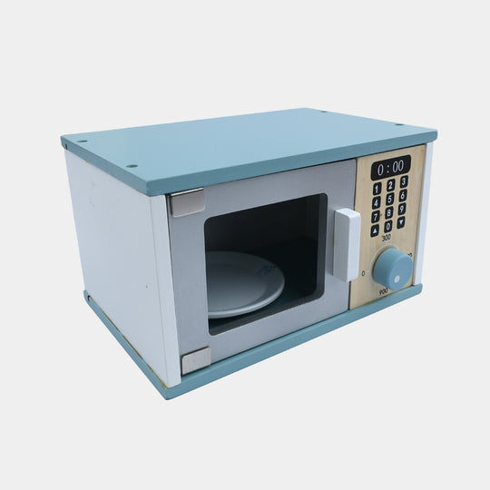 Wooden Kitchen Microwave Oven & Food Playset