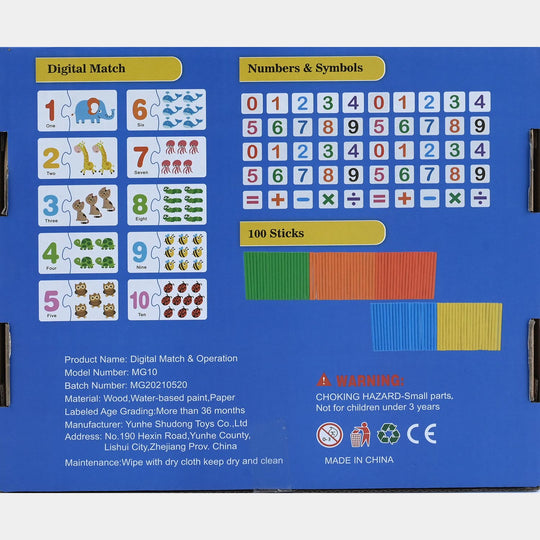 Wooden Number Match & Counting Set