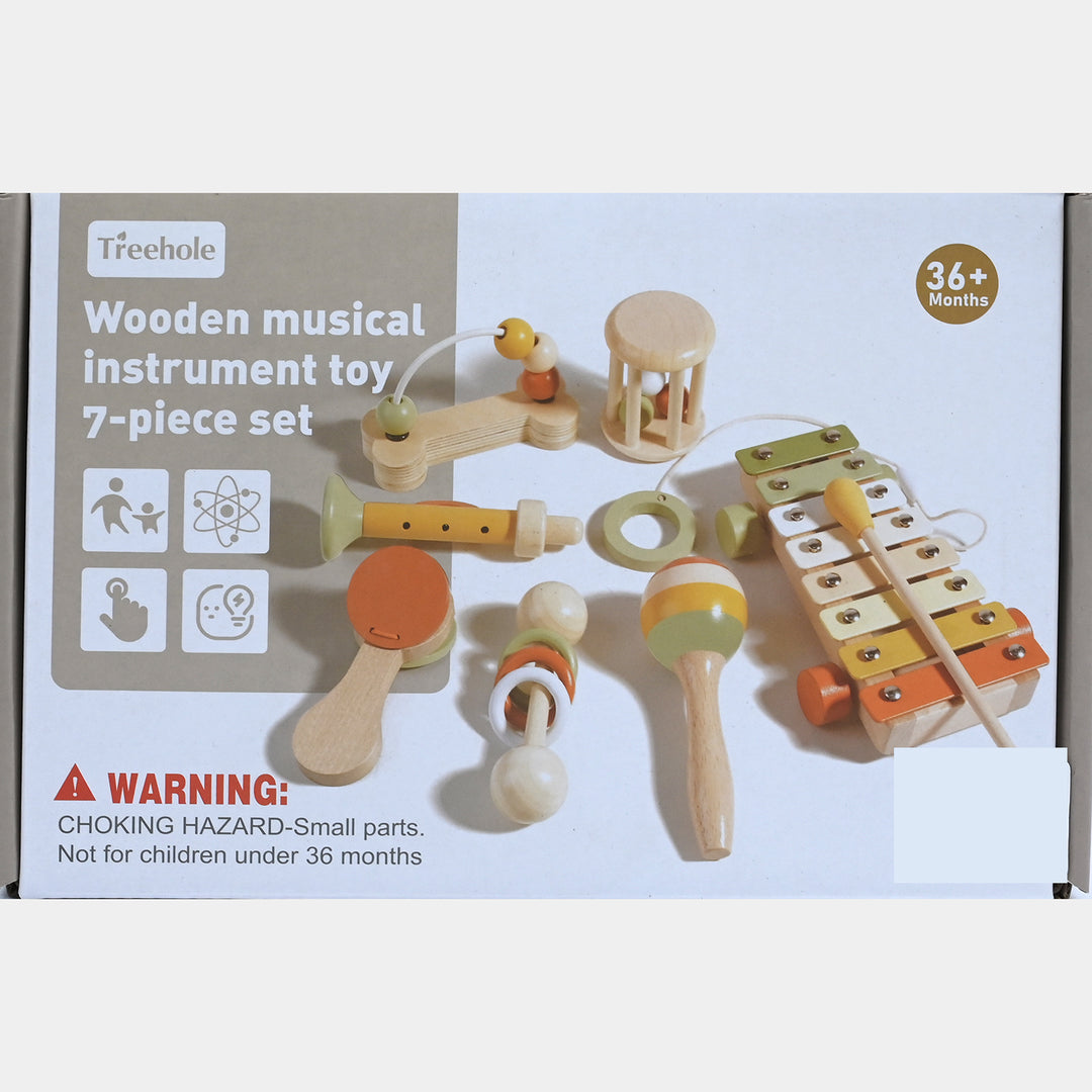 Wooden Musical Instrument Toy 7-Piece Set