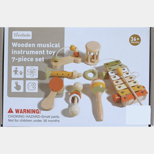Wooden Musical Instrument Toy 7-Piece Set