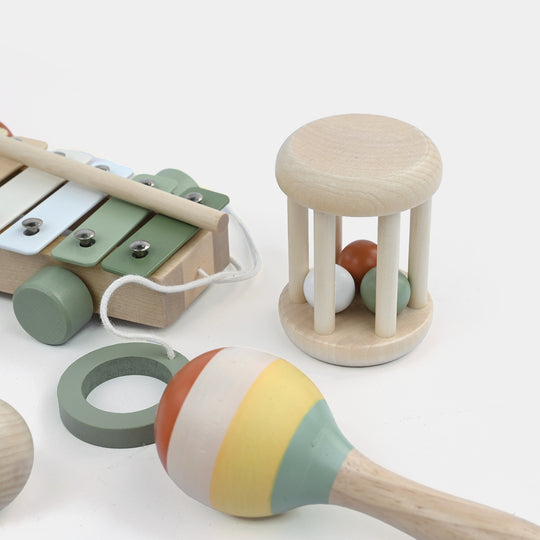 Wooden Musical Instrument Toy 7-Piece Set