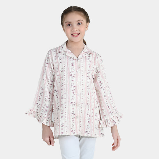 Girls Jacquard Top - Multi