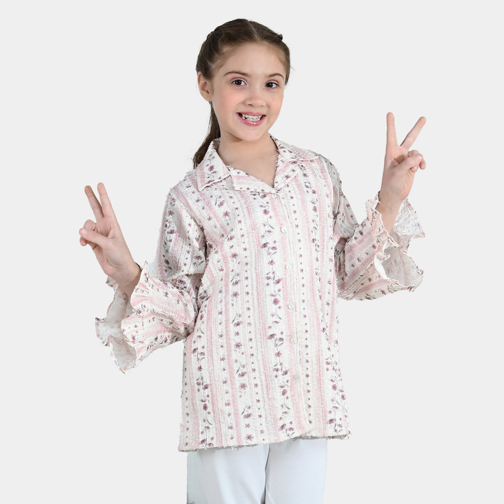 Girls Jacquard Top - Multi