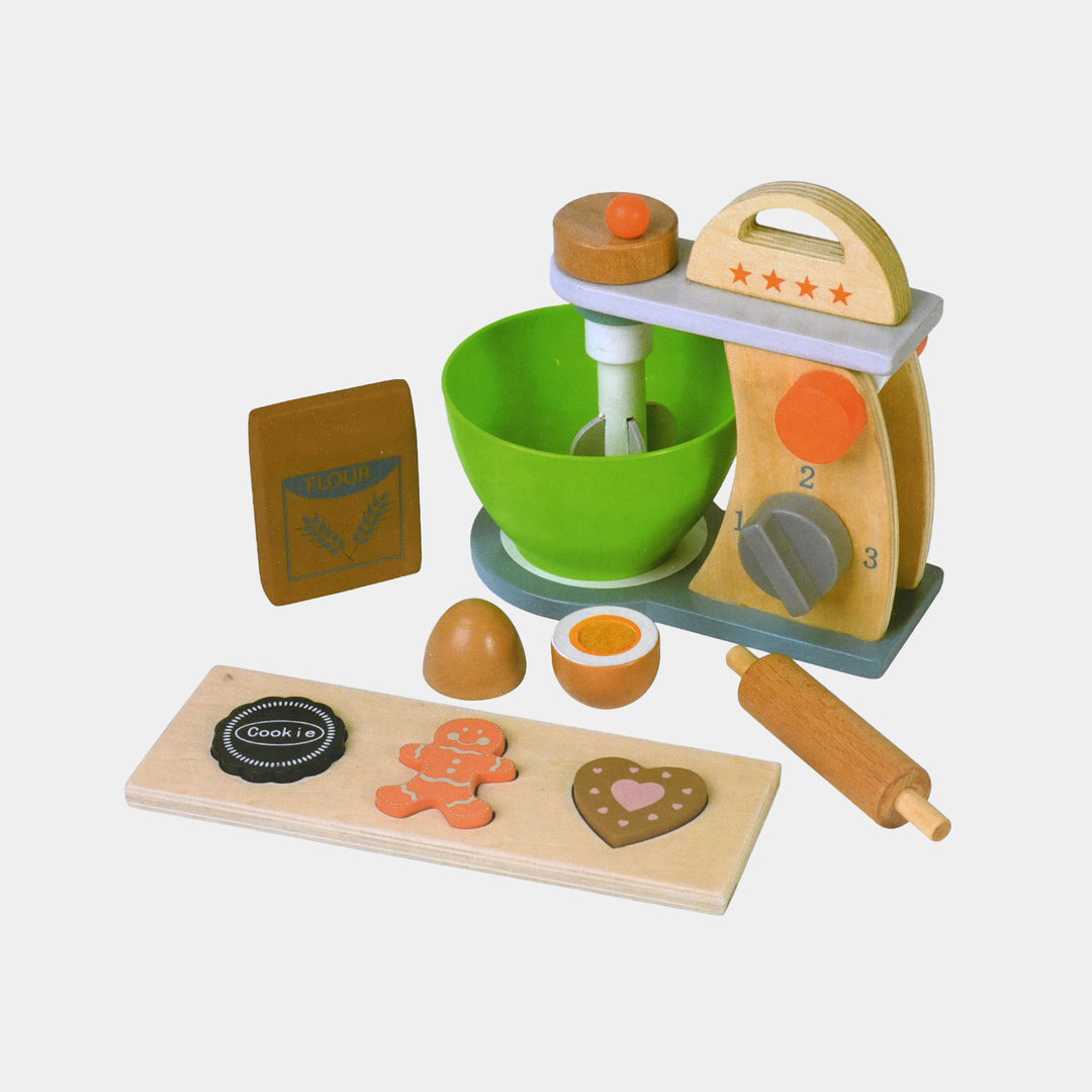 Educational Wooden Mixer & Baking Playset