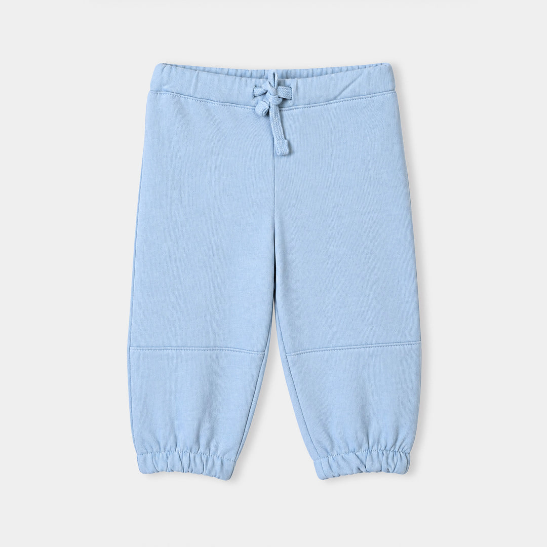 Infant Boys Cotton Terry 2 Piece Suit Sleep Repeat-Blue.Fog