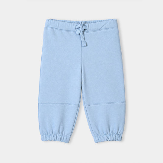 Infant Boys Cotton Terry 2 Piece Suit Sleep Repeat-Blue.Fog