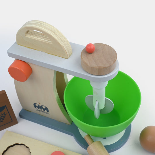 Educational Wooden Mixer & Baking Playset