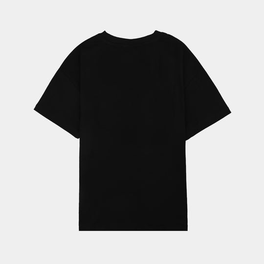 Boys Lycra Jersey T-Shirt Mine-BLACK
