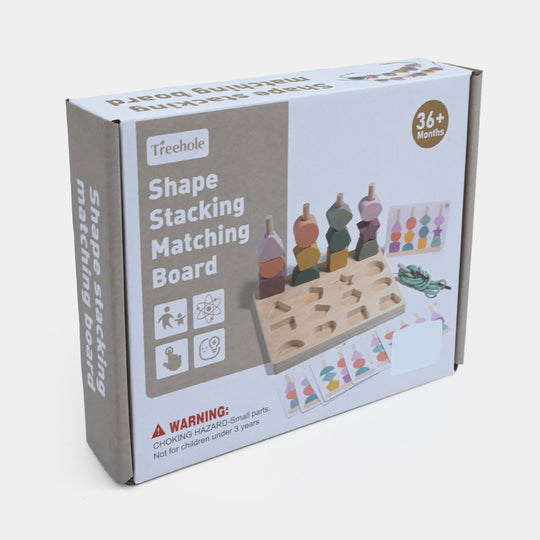 Wooden Shape Stacking Matching Board