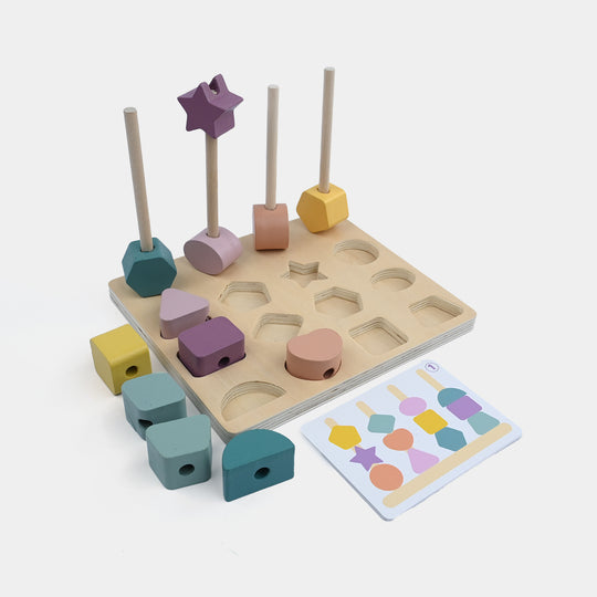 Wooden Shape Stacking Matching Board