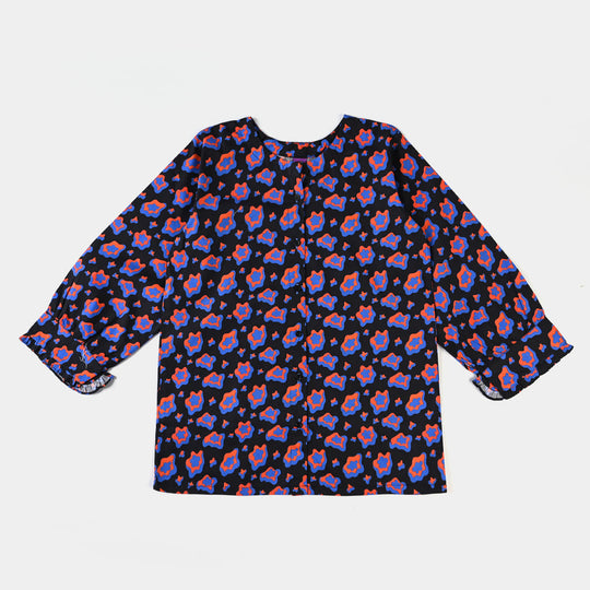 Teen Girls Cotton Poplin Co-ord Set Egg Youk-BLACK