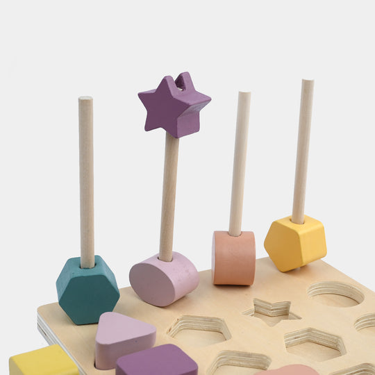 Wooden Shape Stacking Matching Board